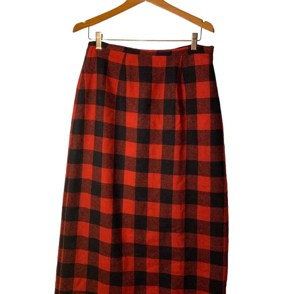 J London wool blend tartan skirt sz 12 - Picture 4 of 7